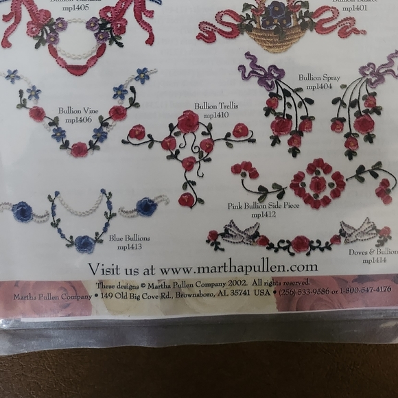 Martha's CD Bullion Rose's Collection 21 Machine Embroidery Designs - Picture 5 of 5